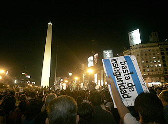 En el Obelisco de Buenos Aires gran concentración para reclamar justicia