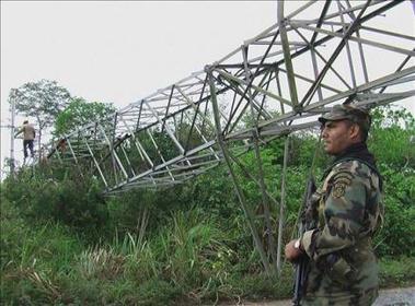 Sabotaje de las FARC deja sin luz a parte de la frontera de Colombia con Venezuela