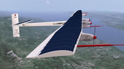 Un avión a energía solar pretende dar la vuelta al mundo