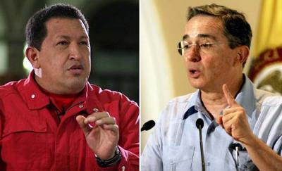 Uribe asegura que el acuerdo de las bases con EEUU es un paso para lograr la paz y Chávez dice que es una invitación a la guerra