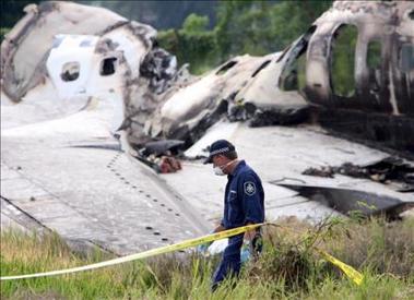 6 militares uruguayos muertos al estrellarse un avión en Haití