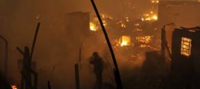 Favela de San Pablo arrasada por el fuego