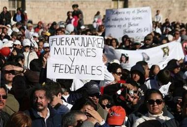 Miles de mexicanos piden al Ejército que salga de Ciudad Juárez