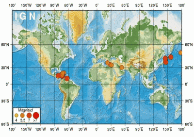 Los terremotos que sacudieron a la Tierra en los últimos 10 días