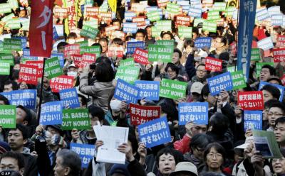90.000 japoneses a las calles para decirle no a la presencia militar estadounidense