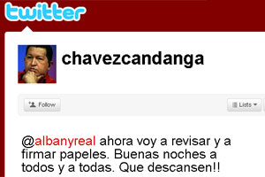 Chávez es un fenómeno imparable en Twitter: ya superó los 223.000 seguidores