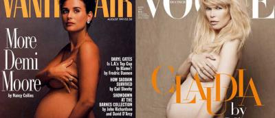 Claudia Schiffer posa desnuda y embarazada