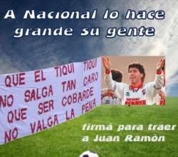 Firmas virtuales para que Juan Ramón Carrasco vuelva a Nacional