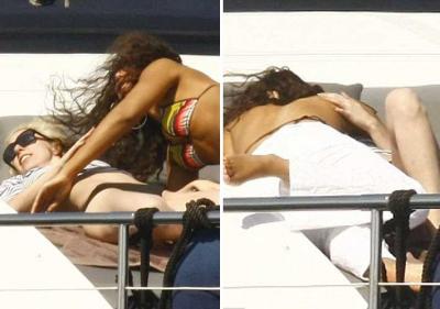 Lady Gaga retoza con una mujer en Saint Tropez