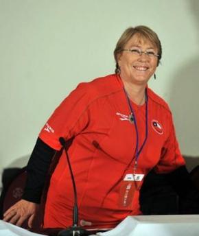 Michelle Bachelet se une al equipo chileno en Sudáfrica