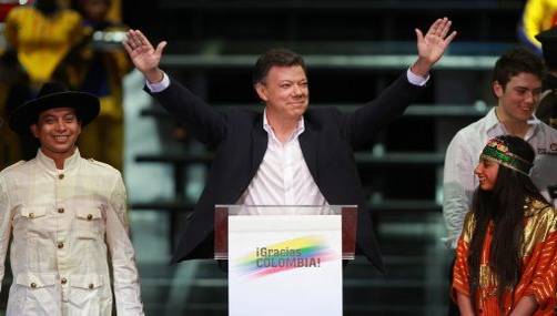Santos, el presidente de Colombia más votado de la historia