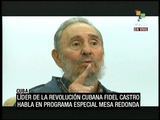 Fidel Castro en televisión: con buen semblante y hablar fluído