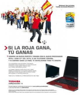 Toshiba acusada en España de publicidad engañosa en su campaña sobre el Mundial