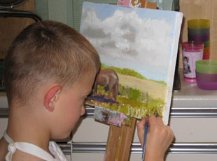 Un niño prodigio vende 33 pinturas por 180.000 euros en menos de media hora