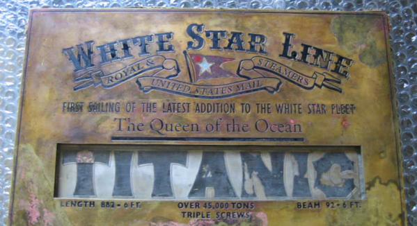 Aparece en España una valiosa placa del Titanic, perdida desde 1912