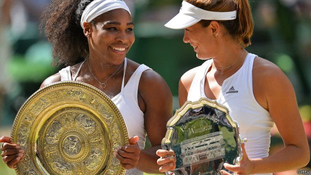 Serena Williams no tuvo piedad con la hispanovenezolana Garbiñe Mugurza en la final de Wimbledon