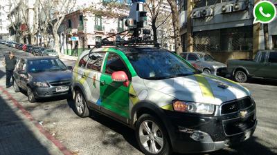 Auto de Google Street View chocó durante su paseo por Montevideo