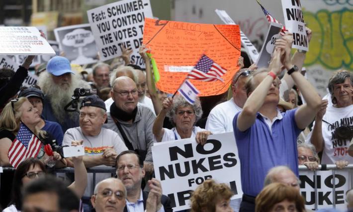 Manifestación en Nueva York contra el acuerdo nuclear alcanzado con Irán