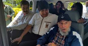 Fidel Castro y Maduro sorprenden a Evo Morales en Cuba