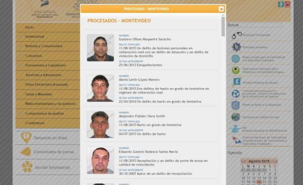 Ministerio del Interior de Uruguay expone fotos de delincuentes para que las víctimas los identifiquen