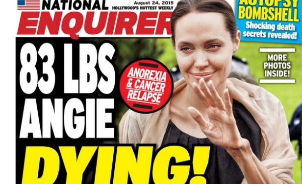 Aseguran que Angelina Jolie pesa 37 kilos y está al borde de la muerte