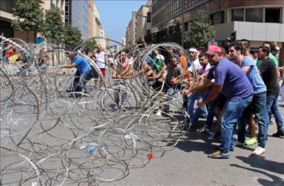 Más de 80 heridos en protestas en el Líbano por la crisis de la basura
