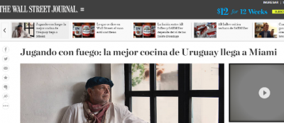 The Wall Street Journal destaca cocina uruguaya