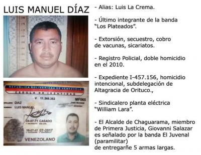 Opositor venezolano asesinado era miembro de la banda criminal Los Plateados