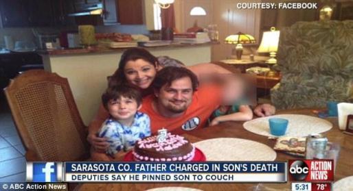 Niño de 6 años murió aplastado por su padre de 122 kilos