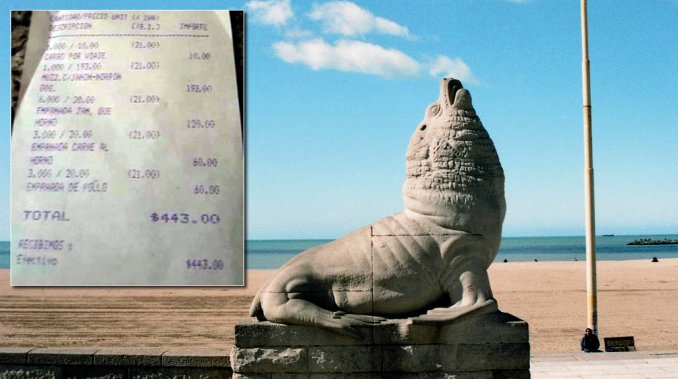 Con un ticket, un turista escrachó a un comercio por sus precios en Mar del Plata
