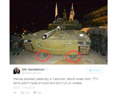 Hamas sufre gran bochorno en redes sociales al jactarse de tanque nuevo