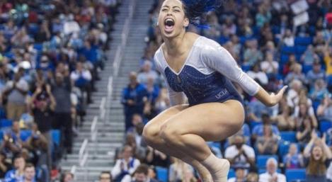 Una gimnasta olímpica hizo "rutina Hip Hop" y la aplaudieron de pie