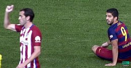 Suárez contra Godín y Josema en los cuartos de final de la Champions League