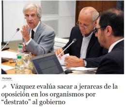 La oposición podría quedar fuera de los entes del Estado en Uruguay, según Búsqueda