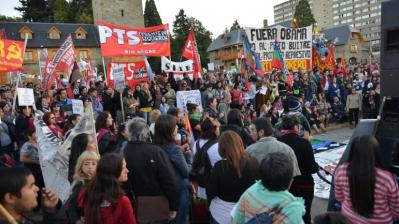 Una manifestación kirchnerista repudió a Barack Obama en Bariloche