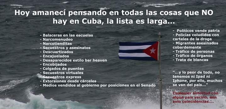 Divulgan lista de cosas que no hay en Cuba