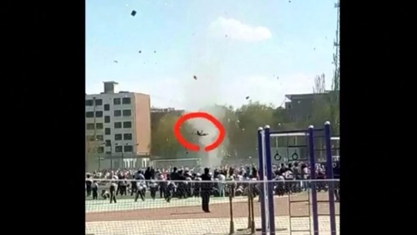 Torbellino en China elevó a niño varios metros por los aires