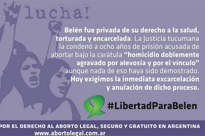 Protesta en Argentina para exigir liberación de mujer presa tras aborto espontáneo