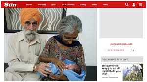 Un mujer india de 70 años da a luz a su primer hijo