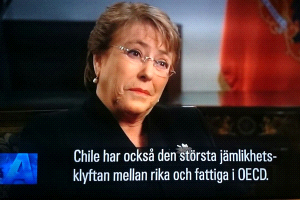 Bachelet habla sobre la muerte de su padre en entrevista con la televisión sueca