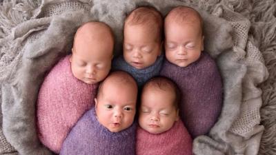 Adorables quintillizos nacidos en dos minutos causan sensación