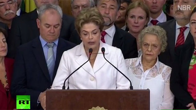 Dilma Rousseff llama a los brasileños a movilizarse "contra el golpe"