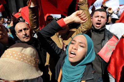 Protesta contra una universidad de Marruecos que vetó a estudiantes con velo integral