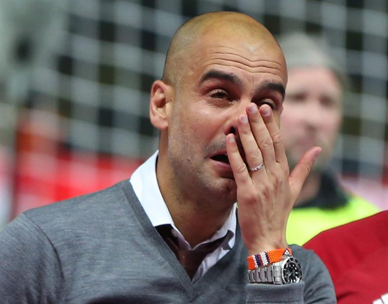 El llanto del Pep Guardiola tras ganar la Copa Alemana