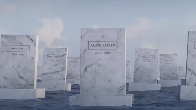 Un 'cementerio flotante' en el Mediterráneo para homenajear a los sirios ahogados