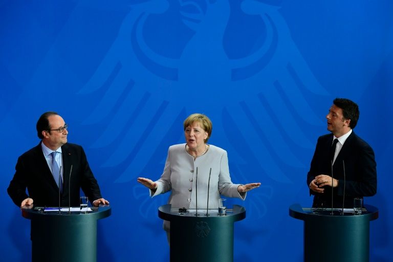 Alemania, Francia e Italia propondrán un "nuevo impulso" para la UE