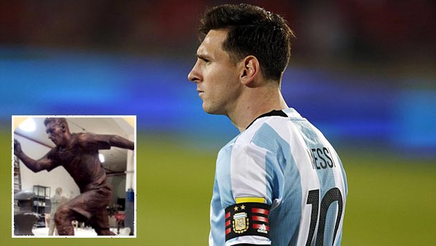 Inaugurarán estatua de Messi en Buenos Aires...para que no se retire de la Selección