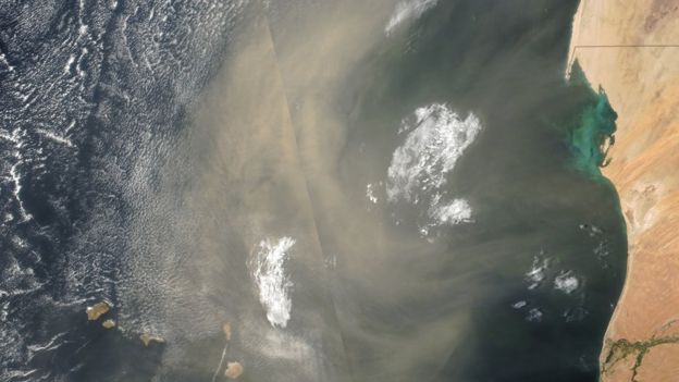La gran nube de polvo y arena del Sahara que llega al Mar Caribe y Centroamérica
