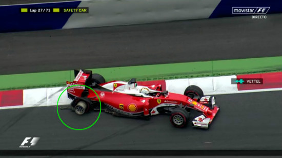 Sebastian Vettel se estrella contra el muro durante el Gran Premio de Austria de Fórmula 1