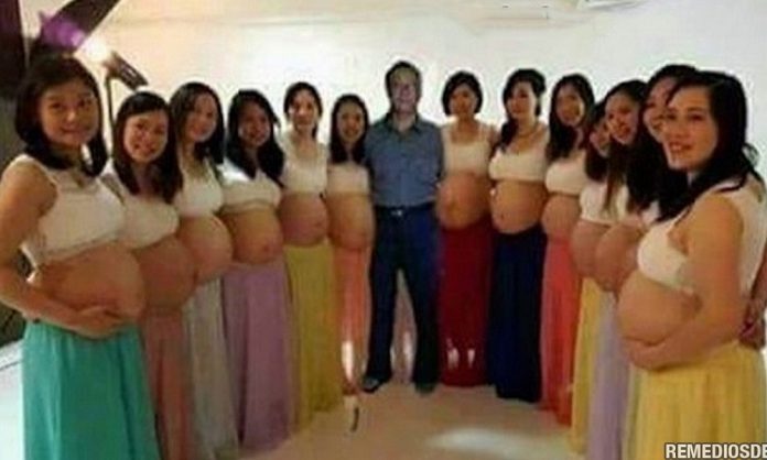 Las 13 esposas que tiene están embarazadas con el mismo tiempo de gestación